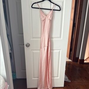 Pink Satin Maxi Slip Prom Dress (brand new with tags)
